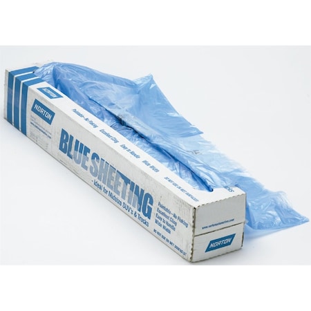 Norton Abrasives 20' X 350' Paintable Blue Plastic Sheeting 3723